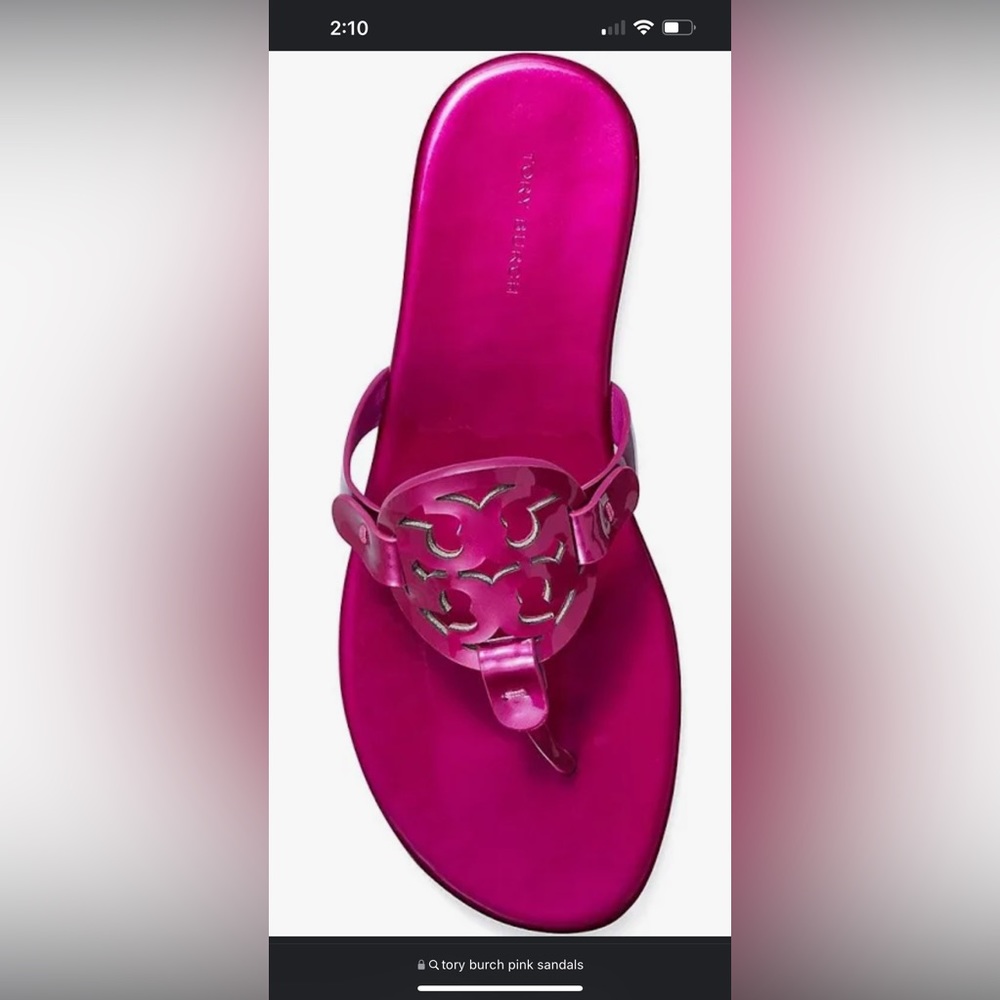 TORY BURCH Miller Patent Leather Thong Sandals
